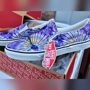 Vans Slip Ons Purple Tie Dye